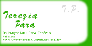 terezia para business card