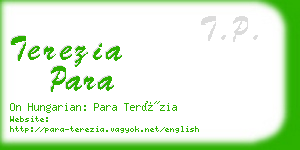 terezia para business card